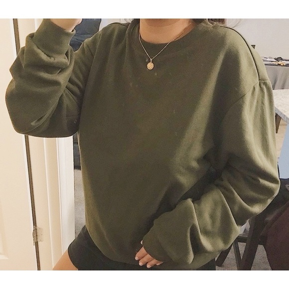 H&M Sweaters - H&M Divided olive relaxed fit pullover sweatshirt